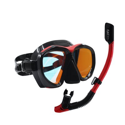 Masque de plongée série pro Scaup® «Coral» avec tuba pour adultes